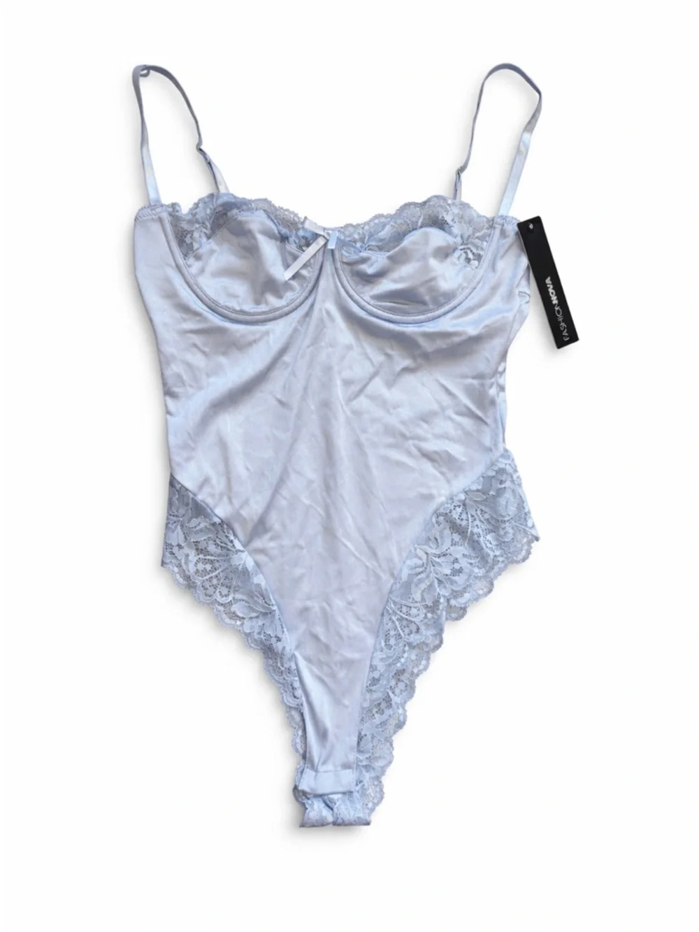 Fashion Nova Late Last Night Teddy Bodysuit NWT Size Large - Picture 4 of 7